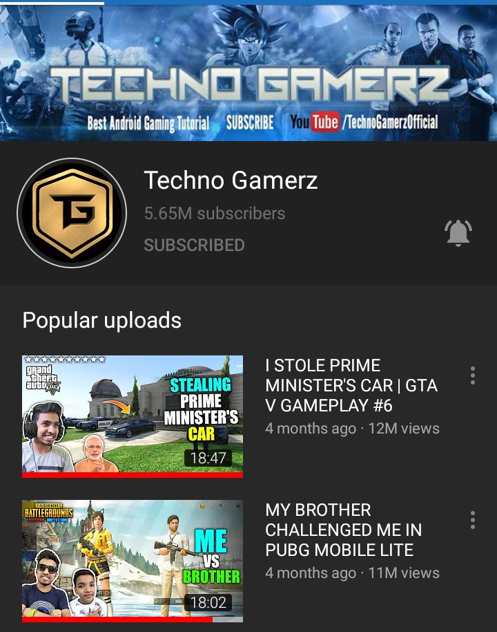 Top 10 Indian Gaming YouTube channel
