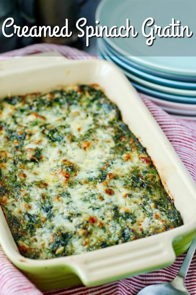 Creamed Spinach Gratin Karen's Kitchen Stories