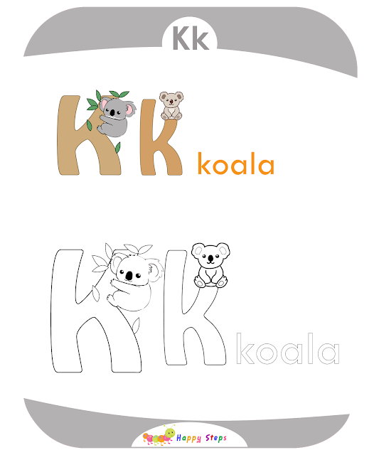 Coloring Worksheets- Letter K