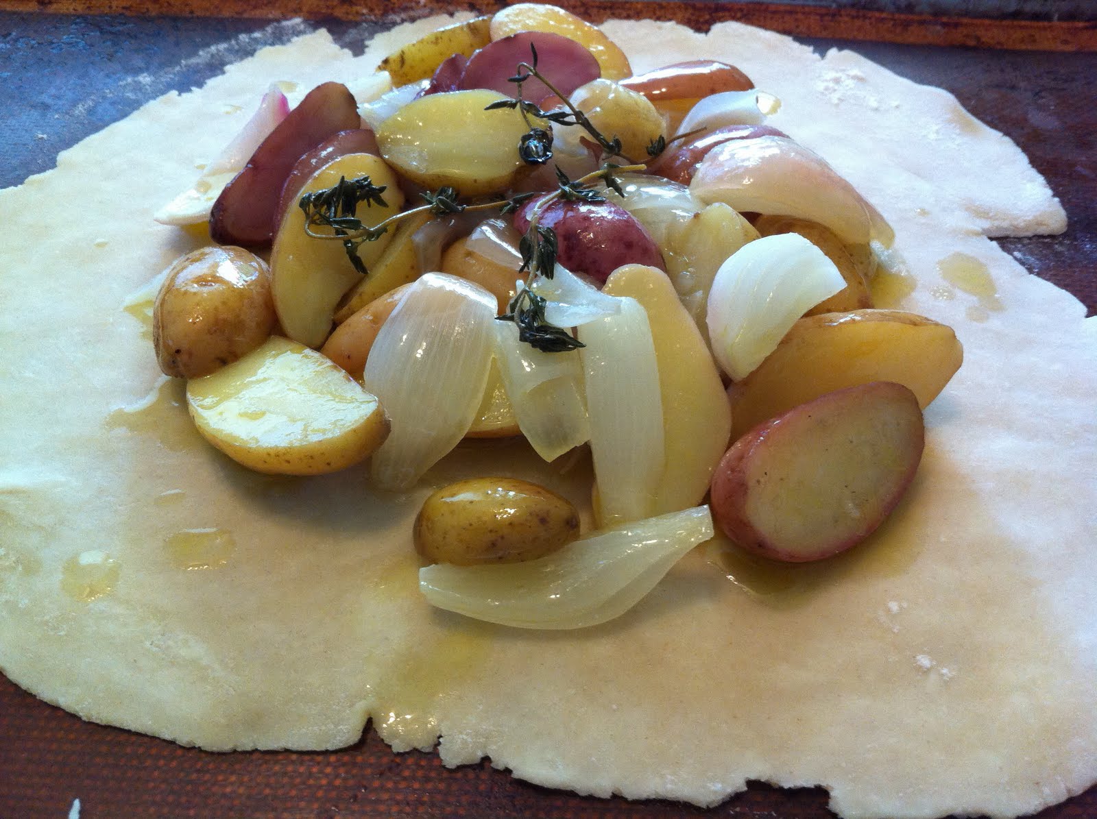 Potato Spring Onion Galette