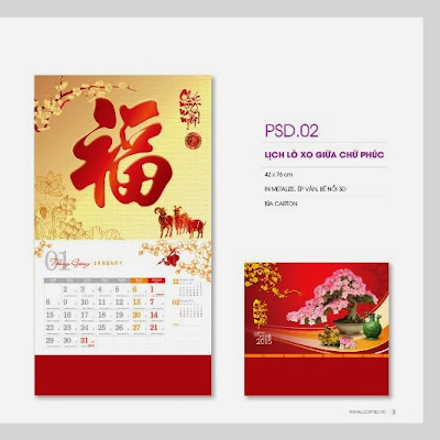 In lịch treo tường In lịch treo tường