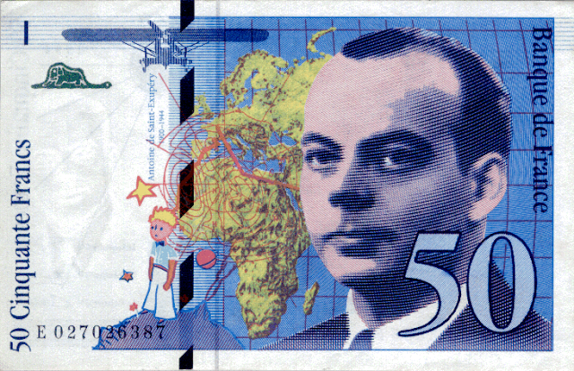 The Little Prince on 50-Franc Bank Note