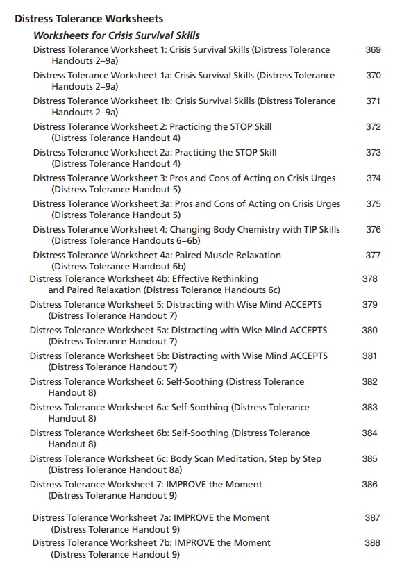Emotional Empowerment : Distress Tolerance