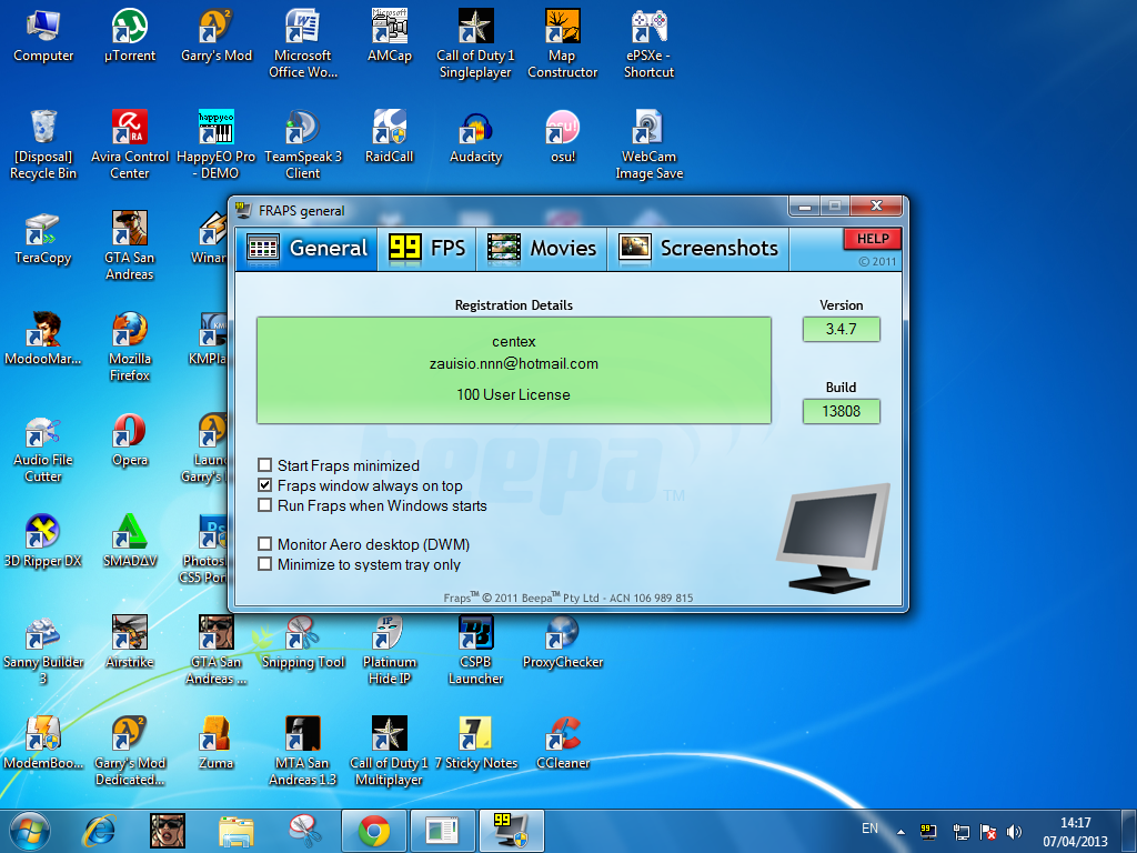 фрапс для windows 10