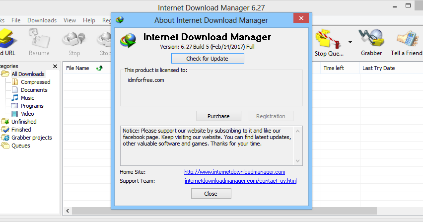 Internet download manager (idm) 6.25 build 17