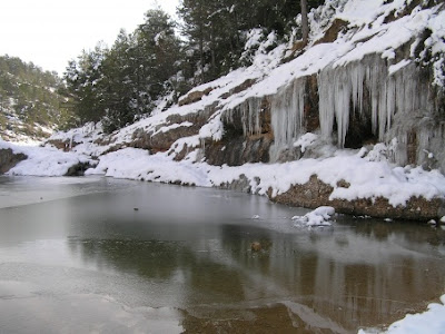 La Pesquera , toll de l'olla, helado, hielo, frío