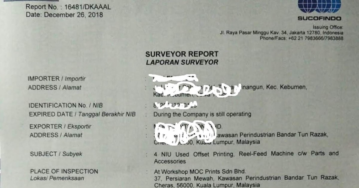 Laporan Pemeriksaan Surveyor Adalah