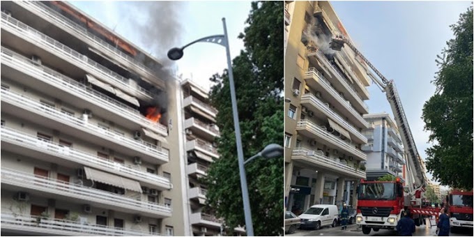  Φωτιά σε διαμέρισμα στη Θεσσαλονίκη -Πληροφορίες για έναν νεκρό   