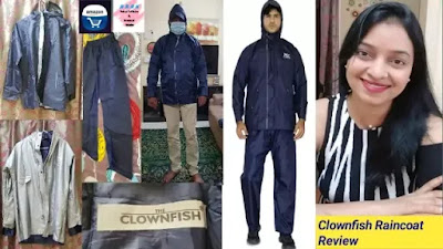 clownfish raincoat with pant for men amazon review, rain jacket for biker, raincoat review