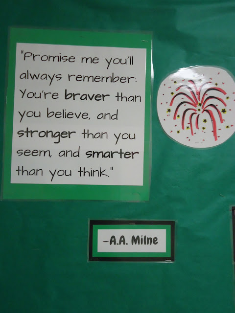 Inspirational quotes, New Year's bulletin board