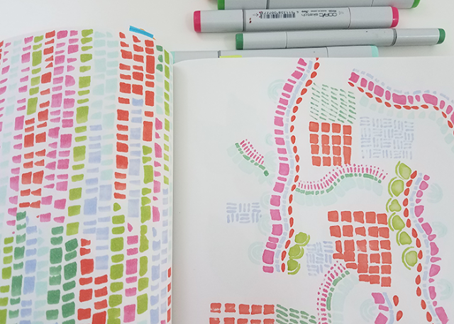 sketchbooks, Pamela Farmer, Pattern Design, Art Process, Sketchbook Conversations, My Giant Strawberry