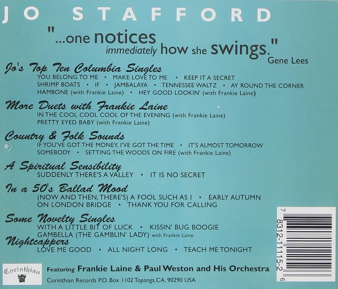 Super Terrific Sounds. Jo Stafford
