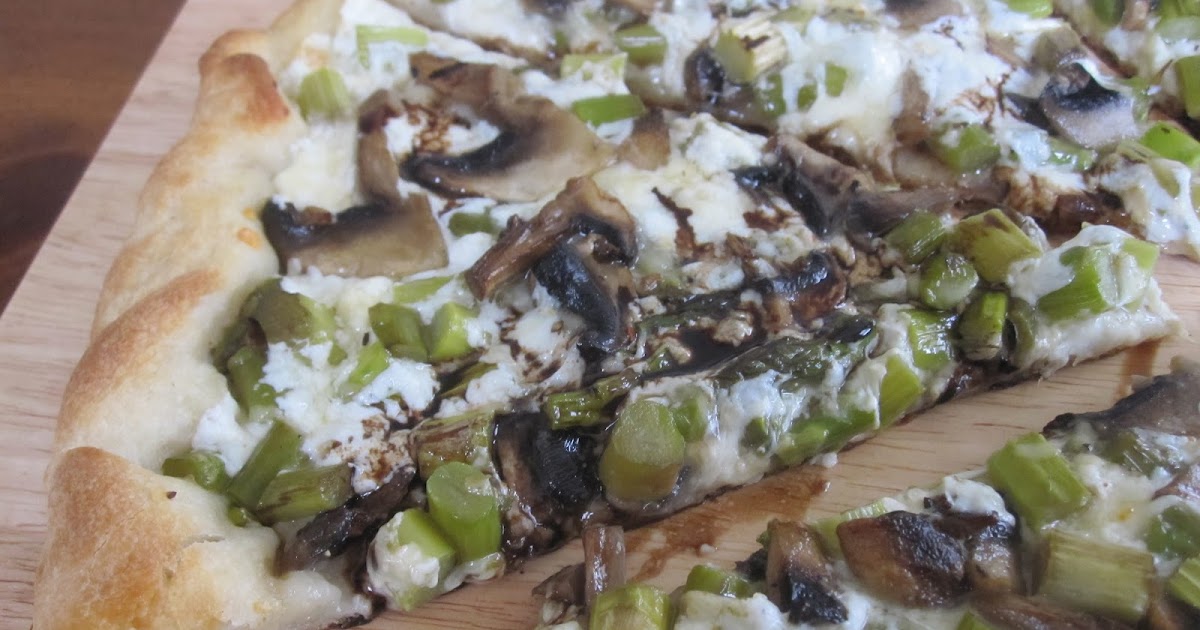 Mushroom and Asparagus Pizza
