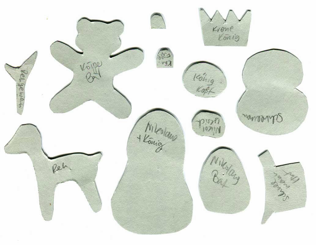 DU ZUERST Filzanhänger für Weihnachten