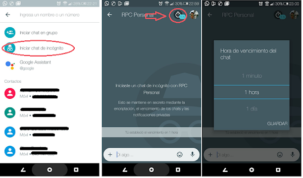 Cómo iniciar una conversacion privada en Google Allo Cómo iniciar una conversacion privada en Google Allo