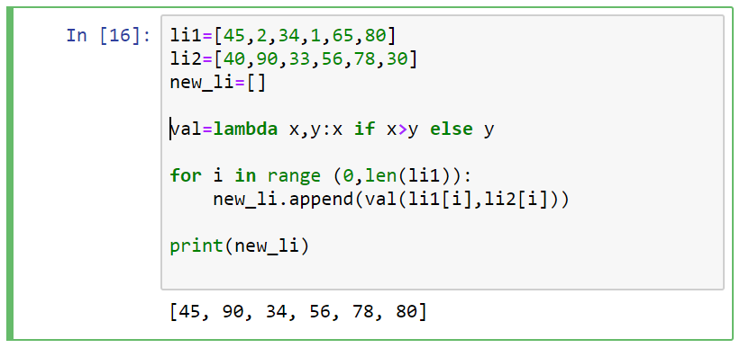 Anonymous functions in Python