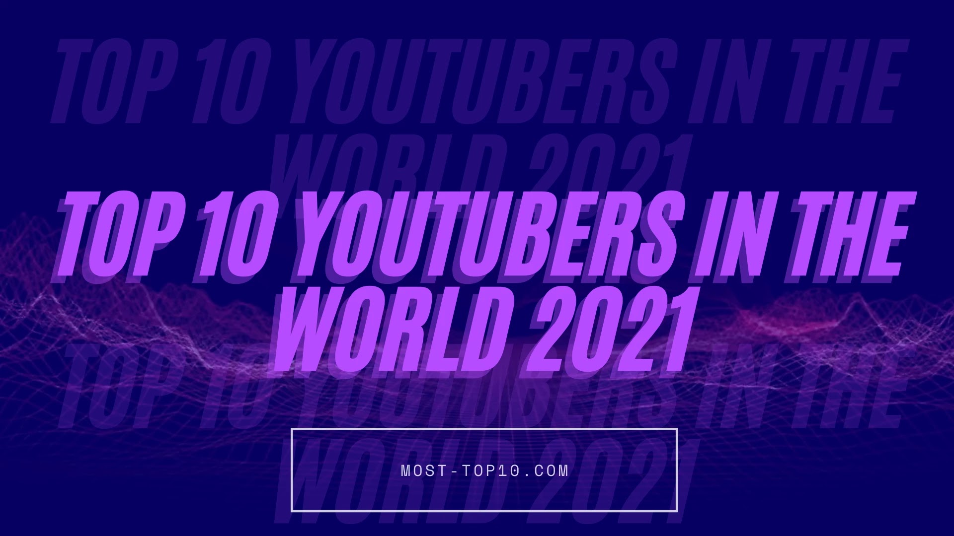 Top 10 popular YouTubers in the World 2021