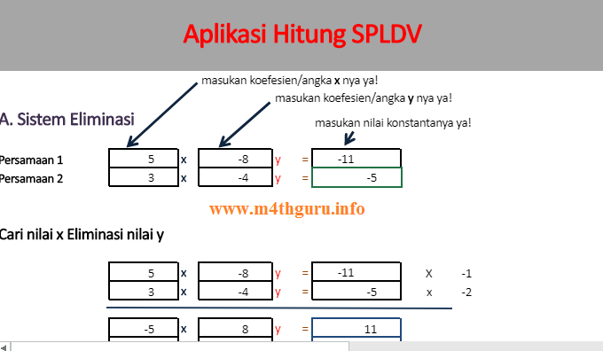 Contoh Soal Himpunan Penyelesaian Spldv Dengan Metode Eliminasi Aplikasi Spldv M4thguru M4thguru
