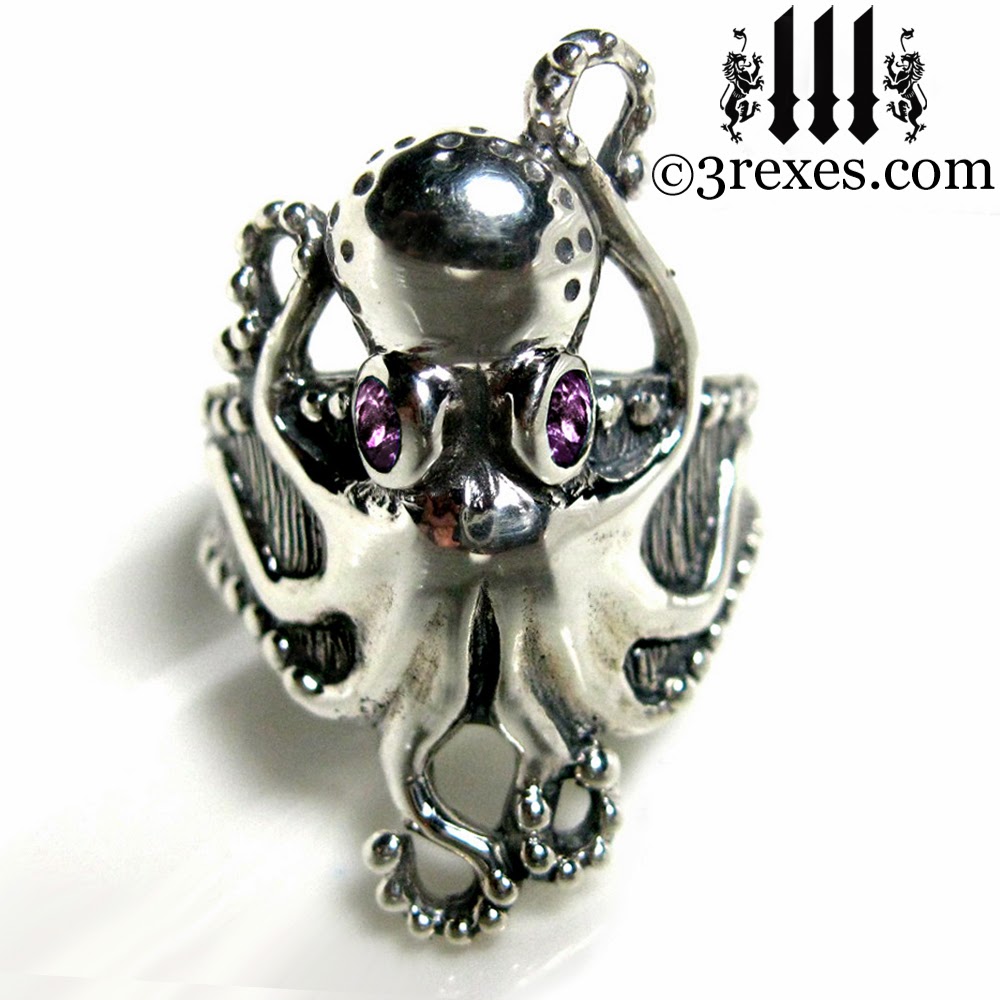silver octopus ring