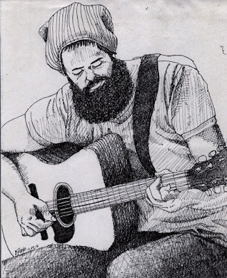 dibujo de un guitarrista