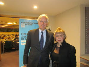 MICHEL BARNIER, COMMISSAIRE AU MARCHÉ INTÉRIEUR ET SERVICES, COMMISSION EUROPÉENNE & MORGANE BRAVO