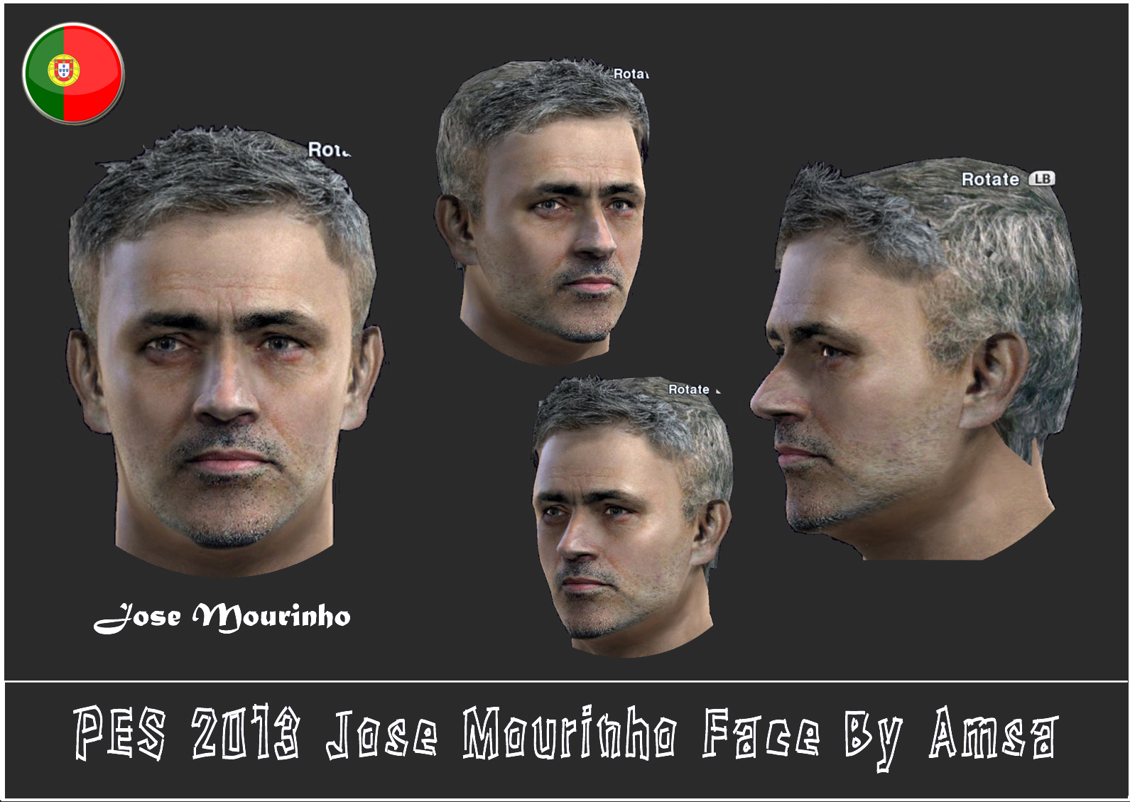 PES 2013 Jose Mourinho (Coach) Face by Amsa - BORELL KITS