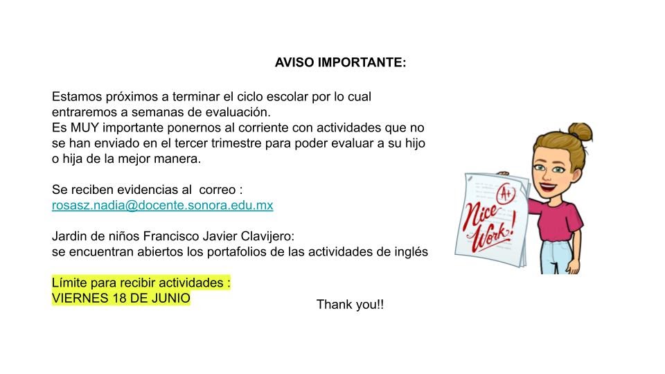 Ingles Preescolar viejo AVISO