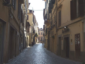 The Corso della Repubblica in the centre of Velletri, the town outside Rome where Augustus's family lived