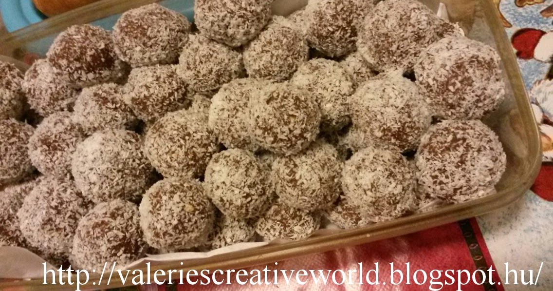 Valerie's creative world Hungarian Coconut Rum Balls
