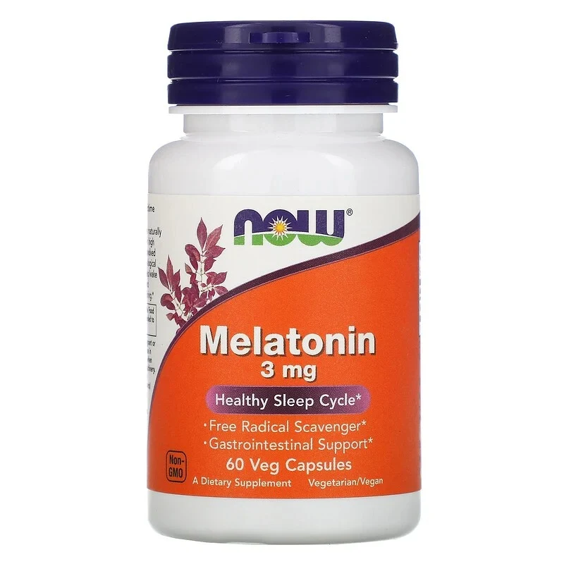 Now Foods, Melatonin, 3 mg, 60 Veg Capsules