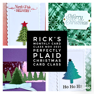 Perfectly Plaid Free Christmas Card Class by Rick Adkins Independent Stampin' Up! Demonstrator Learn to make cute simple holiday cards today!