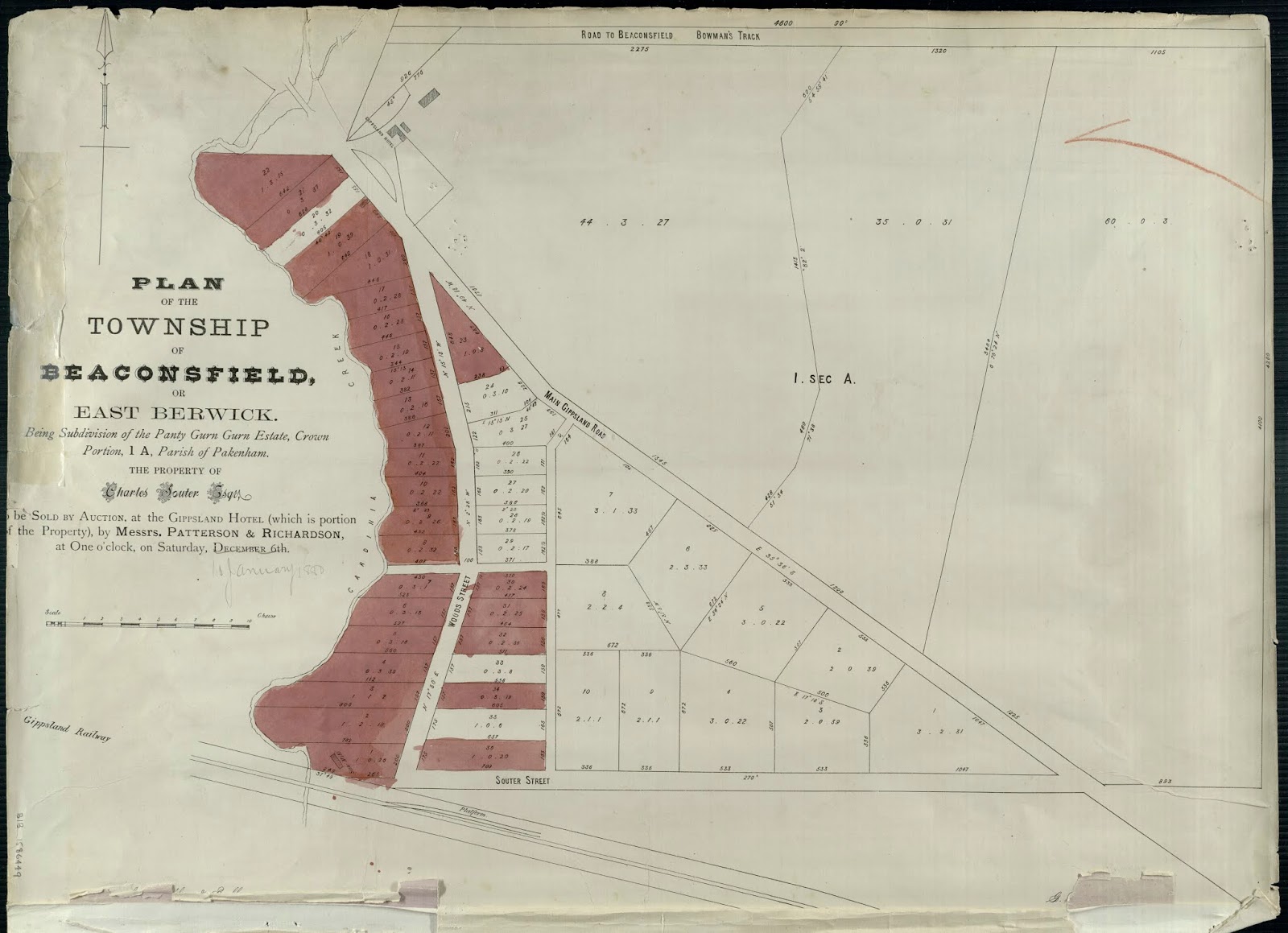 Casey Cardinia links to our past Land sales in the new township of