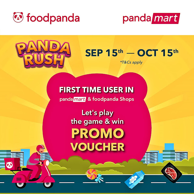 foodpanda "PANDA RUSH" Campaign Offer FREE VOUCHERS At pandamart & foodpanda shops