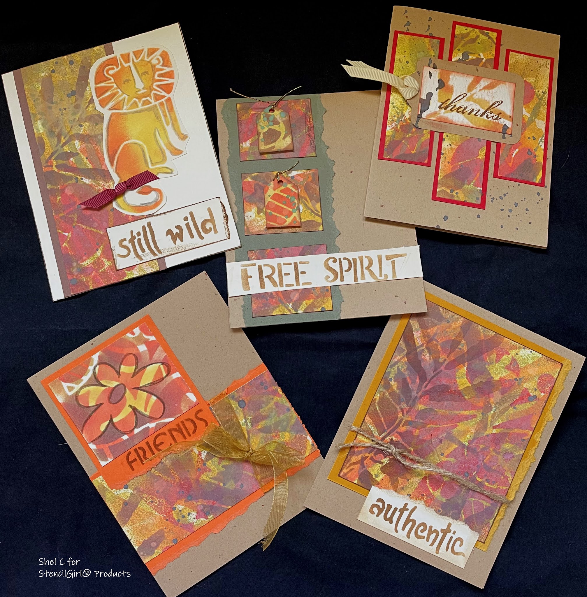 StencilGirl Talk 'One Sheet Wonder' Card Making with Stencils & Inks