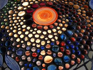 Glass Mosaic Table detail