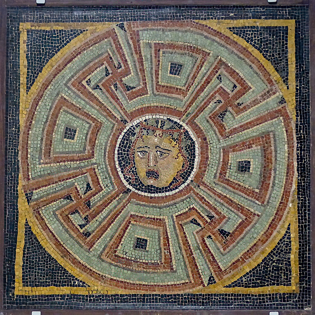 Roman Times Mosaics at the Musée de la Romanité in Nîmes, France