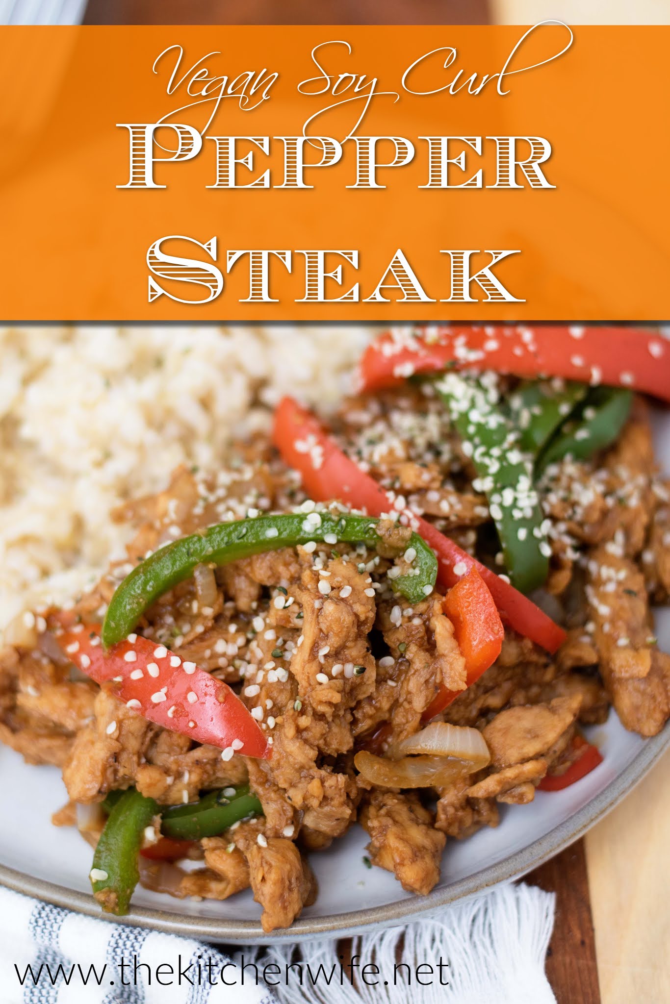 Soy Curl Pepper Steak Vegan Recipe The Kitchen Wife