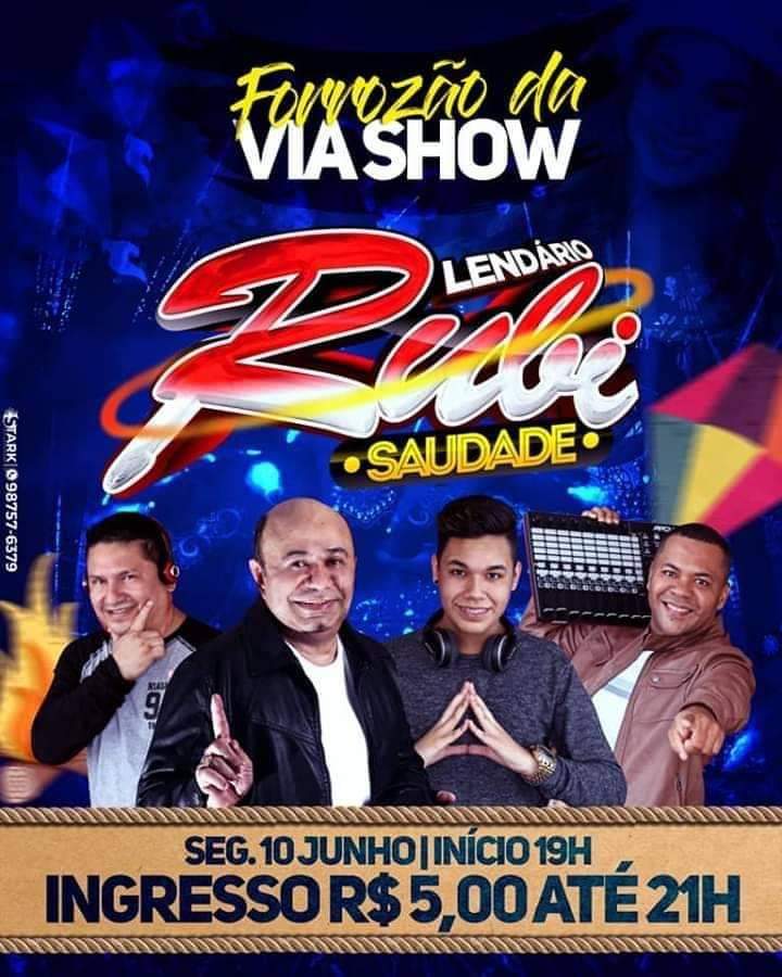 CD AO VIVO LENDÁRIO RUBI SAUDADE - CASOTA 15-06-2019 DJ GILMAR