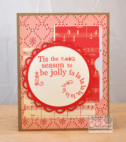 Silver Stamping Outlines Rubber Stamps Challenge Gift Card Holder