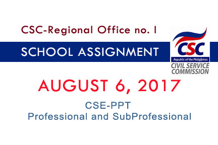 School assignment for csc exam