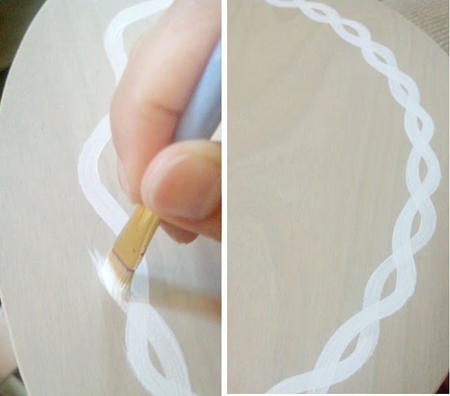 How to paint rope border on placemats