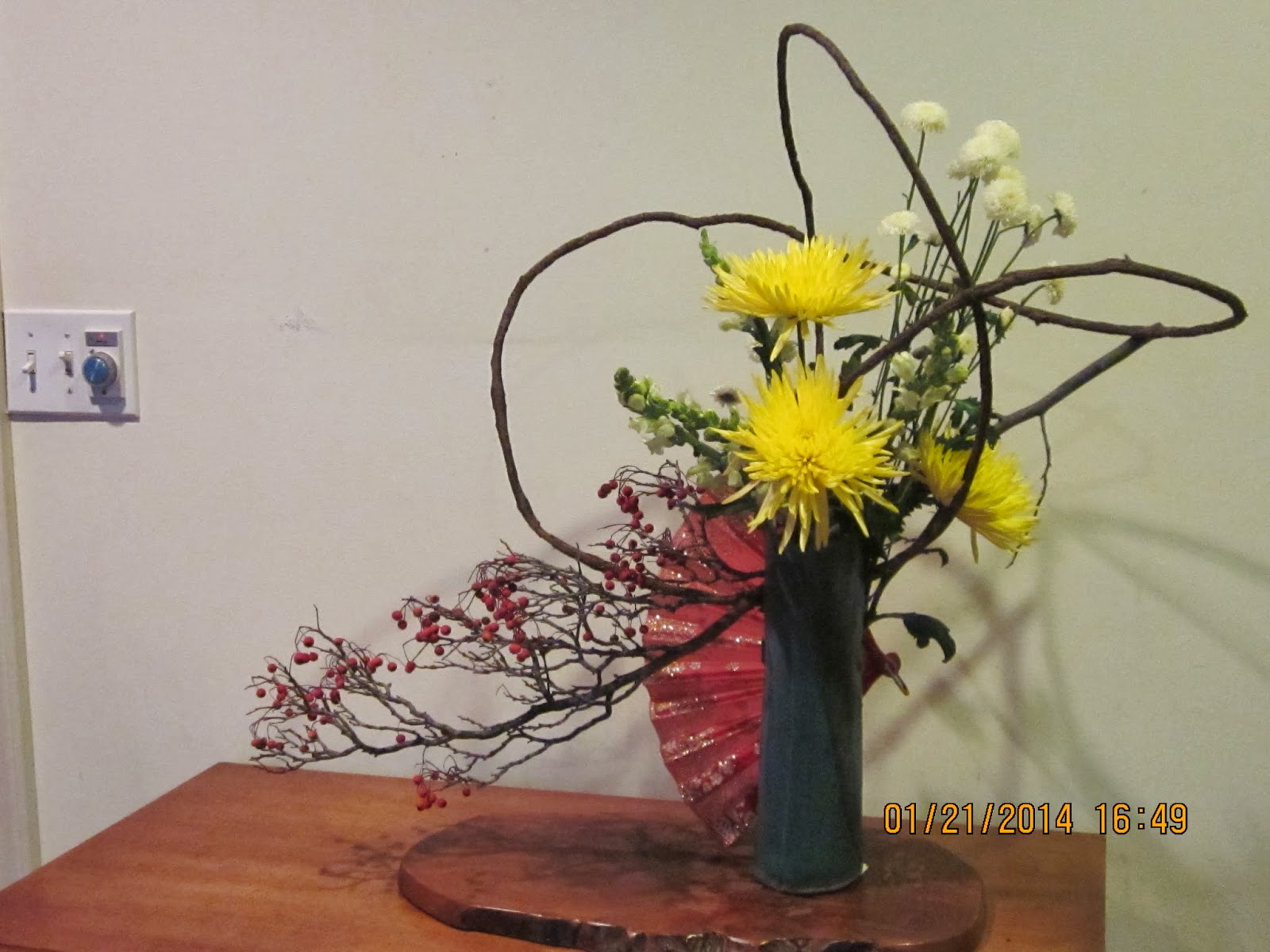 Orchids and Ikebana Lunar New Year Arrangement