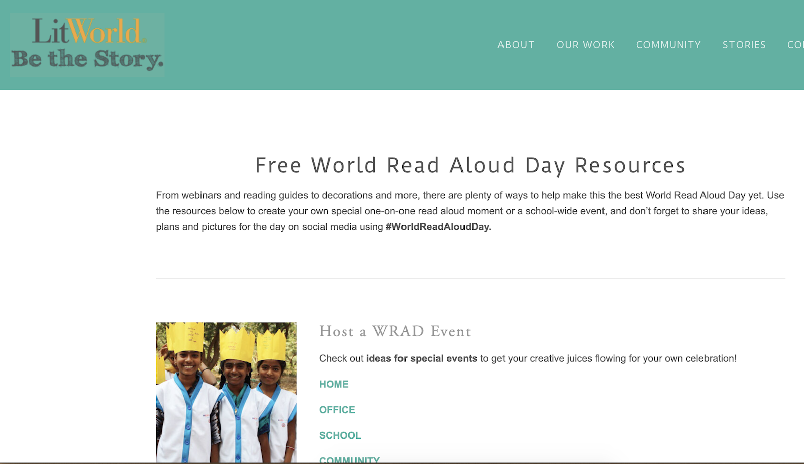 The Library Voice World Read Aloud Day 2020....Our Collaborative