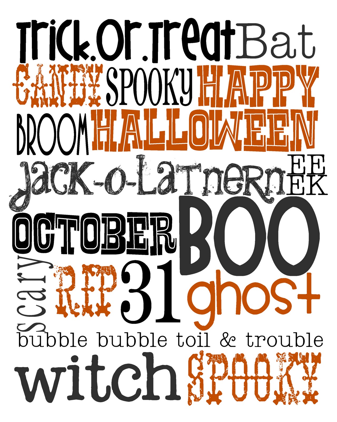 Lovely Little Snippets: Happy October! {Free Halloween Printable}