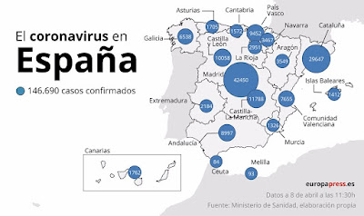 España suma más de 10.000 casos de coronavirus