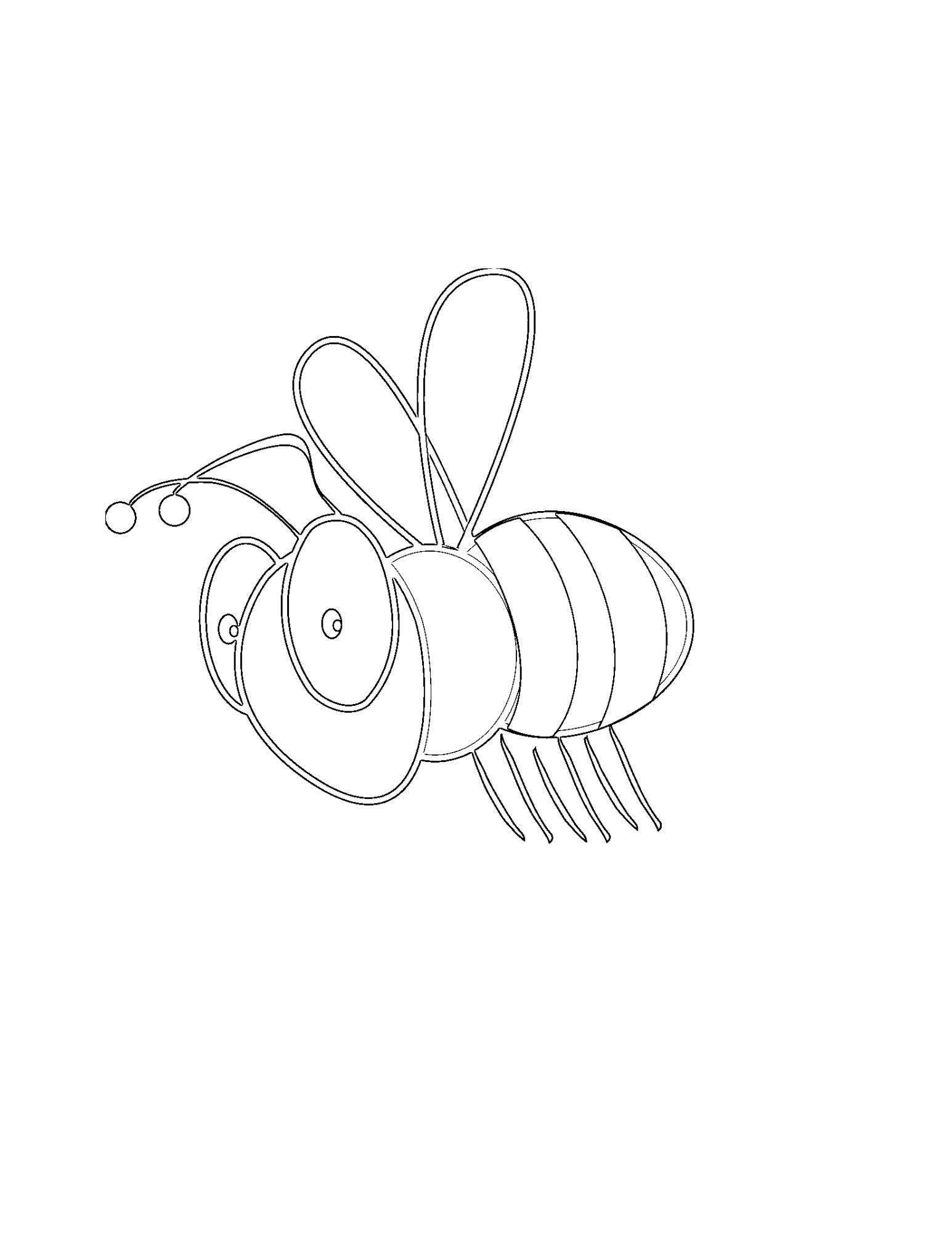 Free Printable Coloring Pages (Honey bee)