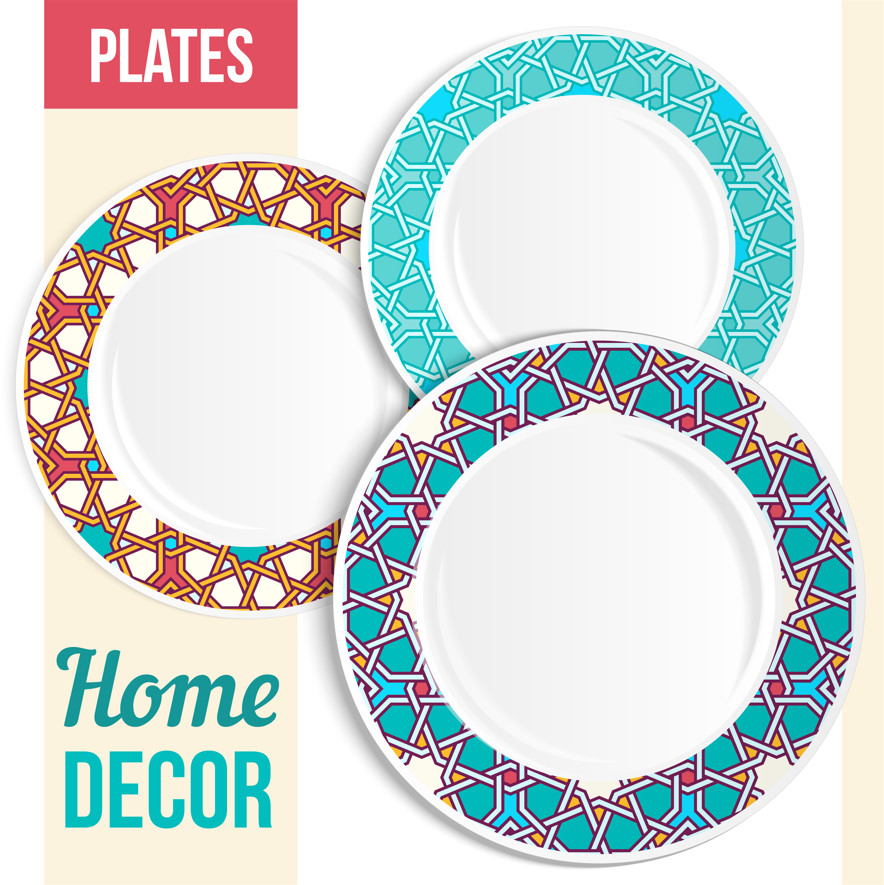 Download designs for printing on Chinese and plastic dishes in Photoshop and Vector formats, EPS & PSD