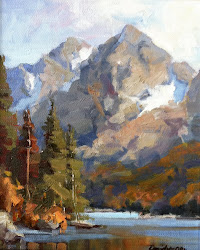 plein air paintings simplify reflections