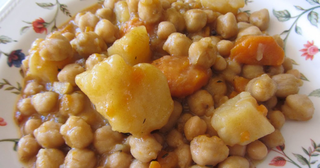 Garbanzos con patata y zanahoria
