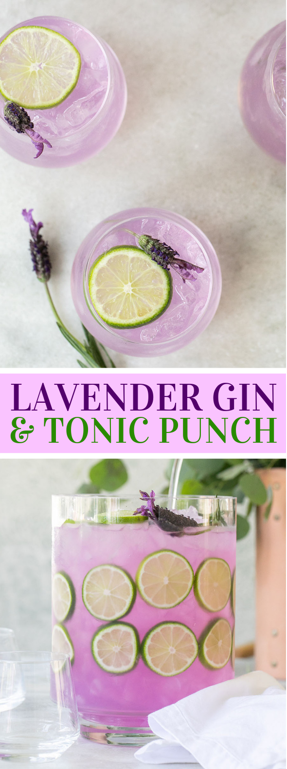 LAVENDER GIN AND TONIC PUNCH #drinks #summer LAVENDER GIN AND TONIC PUNCH #drinks #summer